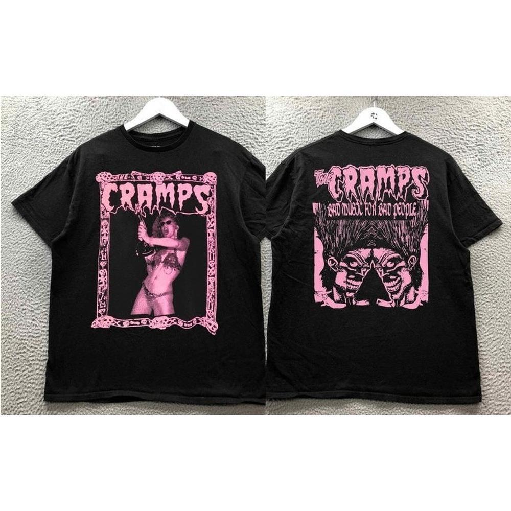 The Cramps Poison Ivy T-Shirt Bad Music For Bad People Shirt 2 Sided